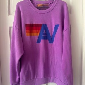 Aviator Nation Lavender crew neck sweatshirt